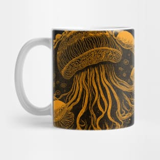 Retro Abstract Jellyfish Mug